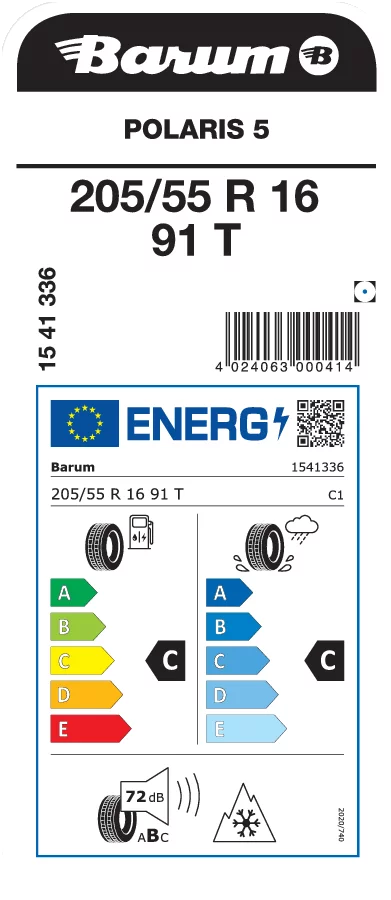 BARUM 205/55R16 91T POLARIS 5