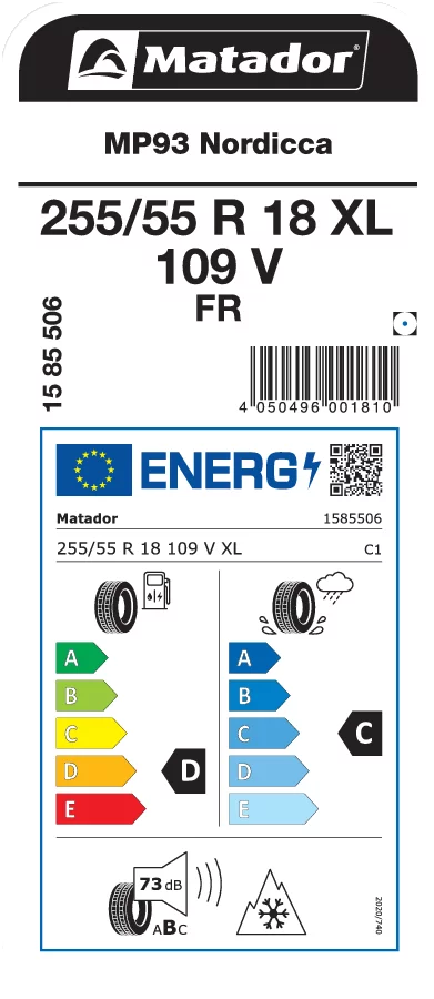 MATADOR 255/55R18 109V XL FR MP93 Nordicca