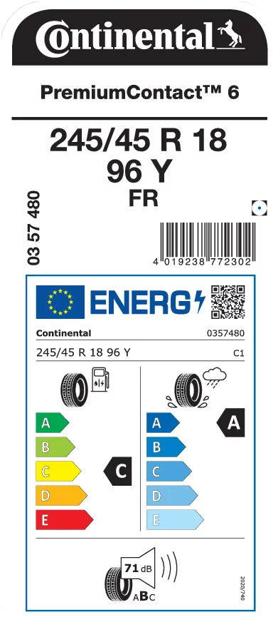 Continental 245/45R18 96Y FR PremiumContact 6