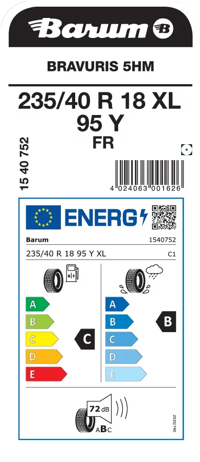 BARUM 235/40R18 95Y XL FR BRAVURIS 5HM