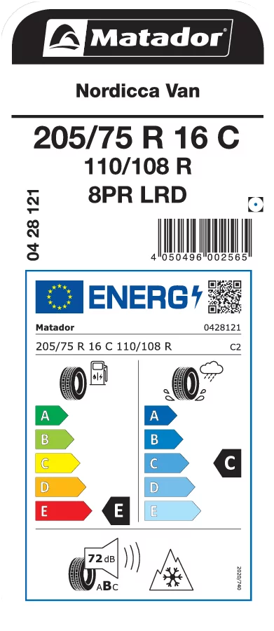 MATADOR 205/75R16C 110/108R Nordicca Van 8PR