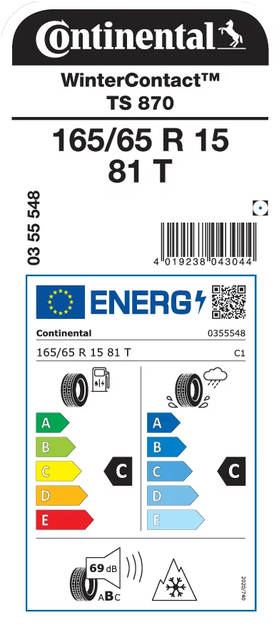 CONTINENTAL 165/65R15 81T WinterContact TS 870