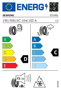 SEBRING 195/70R15 104R FORMULA VAN+ WINTER (201)