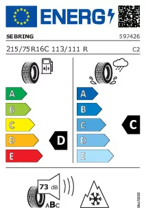 SEBRING 215/75R16 113R FORMULA VAN+ WINTER (201)